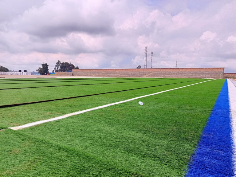 Gicumbi Stadium Rehabilitation Nears Completion as Synthetic Turf Installation Reaches 98%
