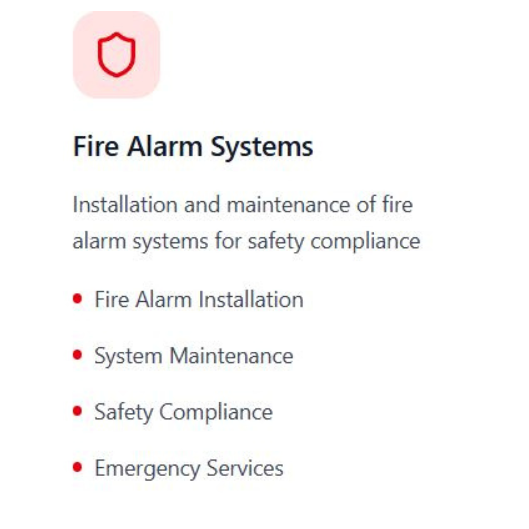 Fire alarms installation services