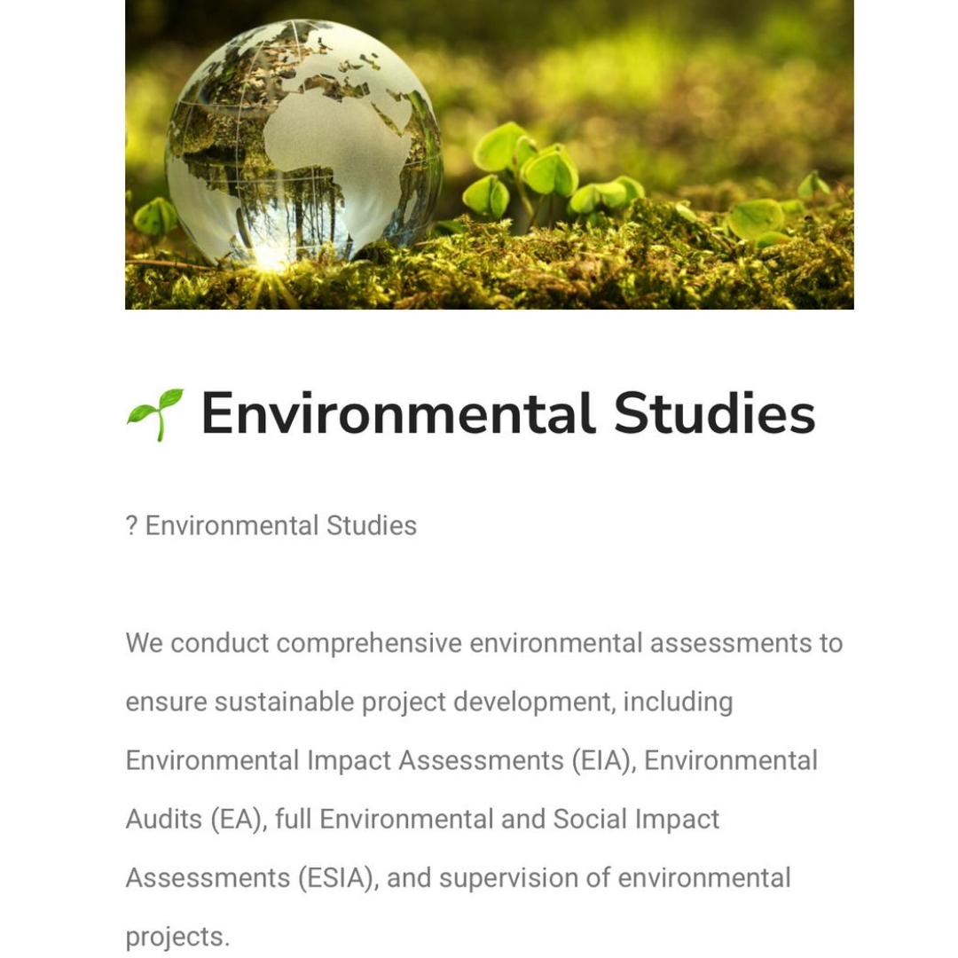 ESIA consultancy services