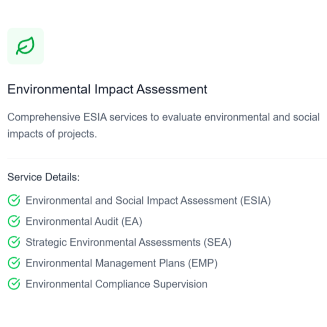ESIA consultancy services